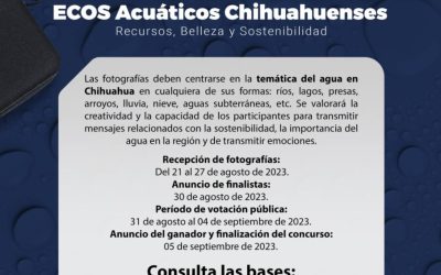 Invita JCAS a participar en su concurso fotográfico ECOS Acuáticos Chihuahuenses